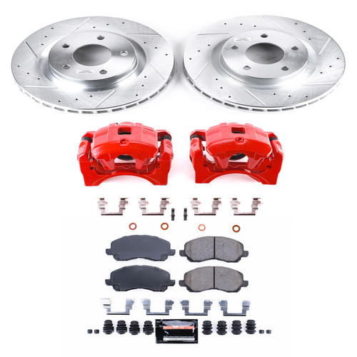 PowerStop KC3032A - Power Stop 08-16 Mitsubishi Lancer Front Z23 Evolution Sport Brake Kit w/Calipers