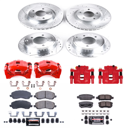 PowerStop KC2840A - Power Stop 2012 Mitsubishi Lancer Front & Rear Z23 Evolution Sport Brake Kit w/Calipers PowerStop KC2840A - Power Stop 2012 Mitsubishi Lancer Front & Rear Z23 Evolution Sport Brake Kit w/Calipers