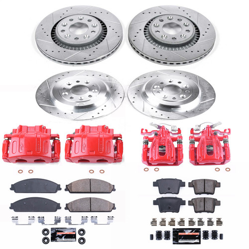 PowerStop KC4039 - Power Stop 05-07 Ford Five Hundred Front & Rear Z23 Evolution Sport Brake Kit w/Calipers