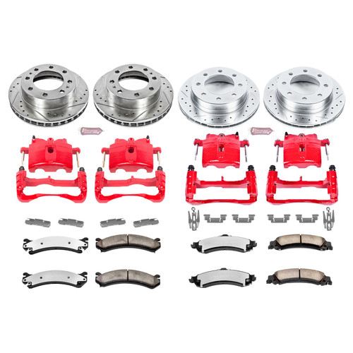 PowerStop KC4426-36 - Power Stop 03-05 GMC Yukon XL 2500 Front and Rear Z36 Truck & Tow Kit w/Cals