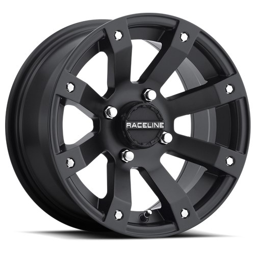 Raceline A7927011-25 - A79 Scorpion 12x7in / 4x110 BP / -47mm Offset / 83.8mm Bore - Satin Black Wheel