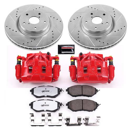 PowerStop KC4603-26 - Power Stop 15-20 Subaru WRX Front Z26 Street Kit w/Cals
