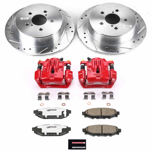 PowerStop KC4632A-26 - Power Stop 06-09 Subaru Legacy Rear Z26 Street Warrior Brake Kit w/Calipers