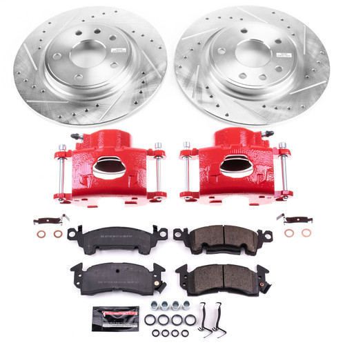 PowerStop KC4539B - Power Stop 1977 Cadillac Fleetwood Front Z23 Evolution Kit w/Cals