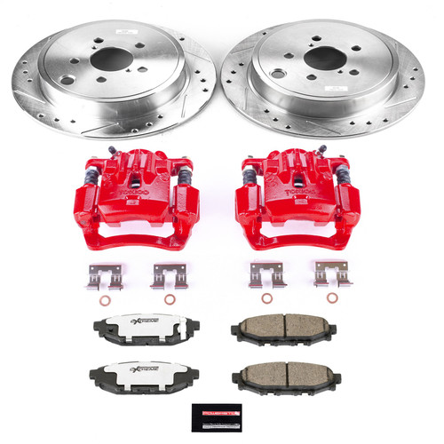 PowerStop KC4631A-26 - Power Stop 10-14 Subaru Legacy Rear Z26 Street Warrior Brake Kit w/Calipers