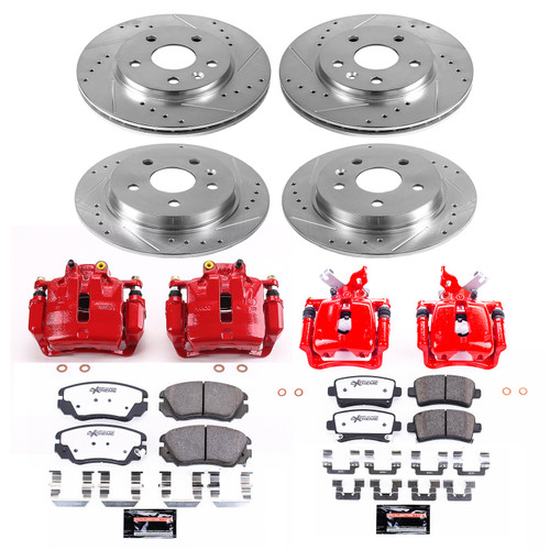 PowerStop KC5523-26 - Power Stop 12-16 Buick LaCrosse Front & Rear Z26 Street Warrior Brake Kit w/Calipers