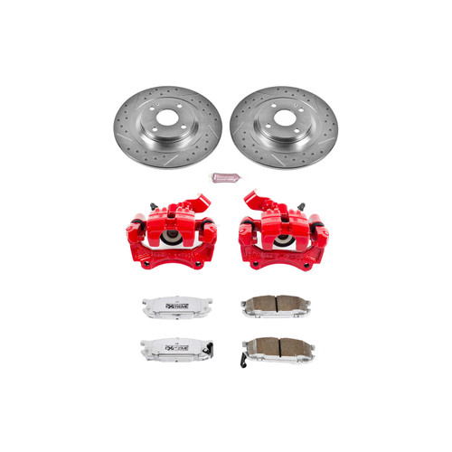 PowerStop KC5267-26 - Power Stop 01-05 Mazda Miata Rear Z26 Street Warrior Brake Kit w/Calipers