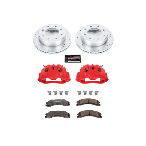 PowerStop KC5559-36 - Power Stop 2011 Chevrolet Silverado 2500 HD Front Z36 Truck & Tow Kit w/Cals