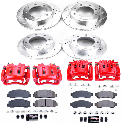 PowerStop KC5575 - Power Stop 10-11 Ford F-250 Super Duty Front & Rear Z23 Evolution Kit w/Cals