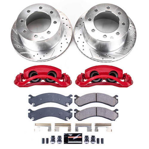 PowerStop KC5337 - Power Stop 01-06 Chevrolet Silverado 3500 Rear Z23 Evolution Kit W/Cals