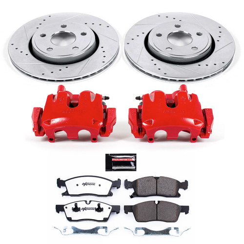PowerStop KC5951-36 - Power Stop 11-16 Jeep Gr& Cherokee Front Z36 Truck & Tow Kit w/Cals