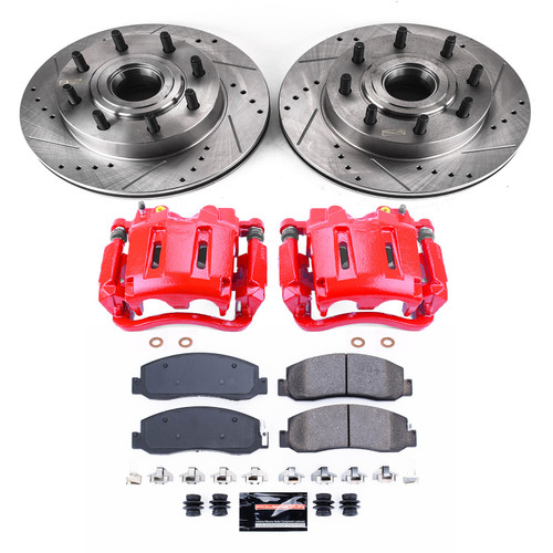 PowerStop KC5588 - Power Stop 09-11 Ford F-250 Super Duty Front Z23 Evolution Kit w/Cals