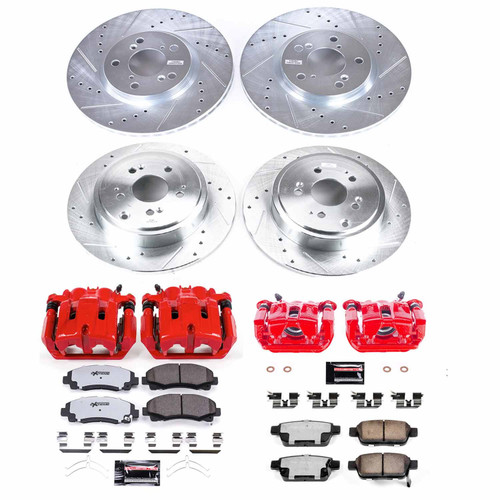 PowerStop KC5940-36 - Power Stop 12-14 Honda Ridgeline Front and Rear Z36 Truck & Tow Kit w/Cals