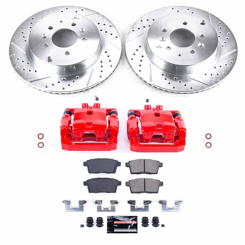 PowerStop KC5877A - Power Stop 07-15 Mazda CX-9 Rear Z23 Evolution Sport Brake Kit w/Calipers