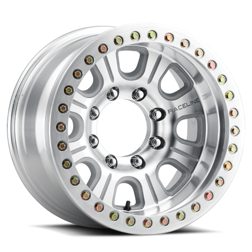 Raceline RT233-79560-19 - RT233 Monster 17x9.5in / 6x139.7 BP / -19mm Offset / 107.95mm Bore- Machined Beadlock Wheel