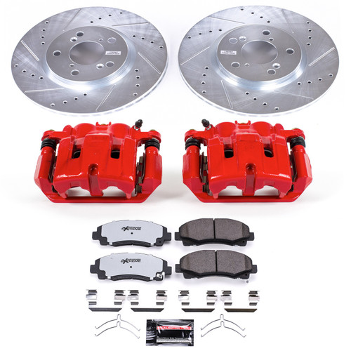 PowerStop KC5939-36 - Power Stop 12-14 Honda Ridgeline Front Z36 Truck & Tow Kit w/Cals