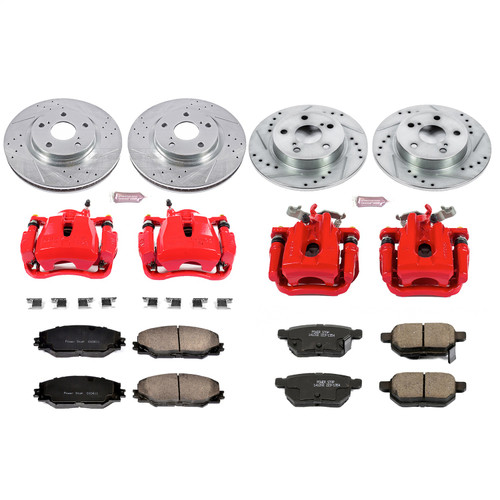 PowerStop KC6076 - Power Stop 11-16 Scion tC Front & Rear Z23 Evolution Sport Brake Kit w/Calipers