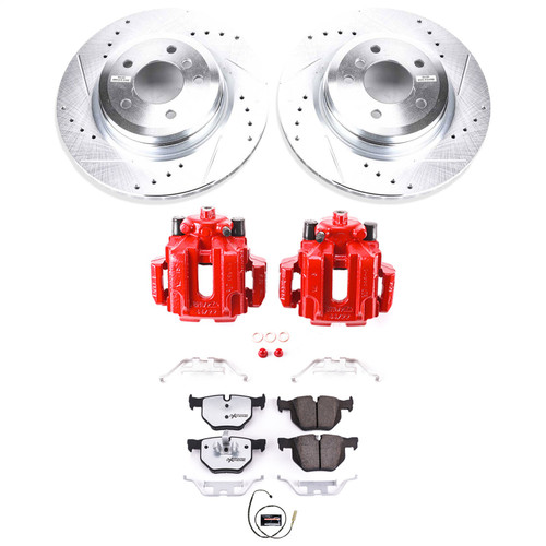 PowerStop KC5982-26 - Power Stop 11-13 BMW 335i Rear Z26 Street Warrior Brake Kit w/Calipers