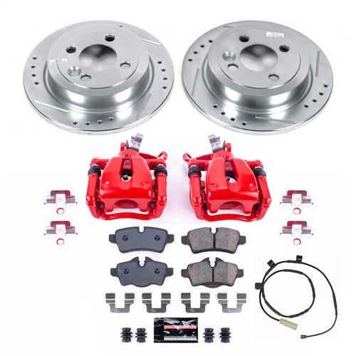PowerStop KC6331 - Z23 Daily Driver Carbon-Fiber Ceramic Pads Drilled/Slotted Rotor/Caliper Kit