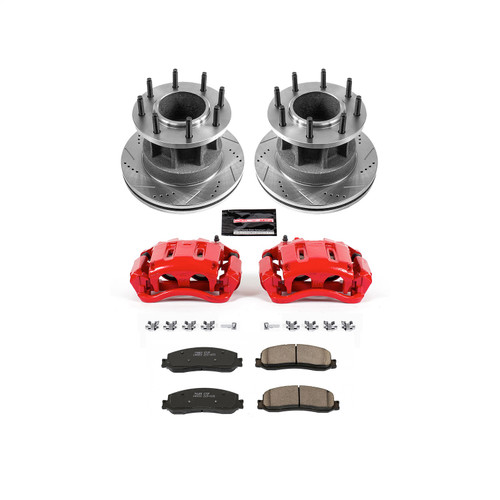 PowerStop KC6526 - Power Stop 2012 Ford F-350 Super Duty Front Z23 Evolution Kit w/Cals
