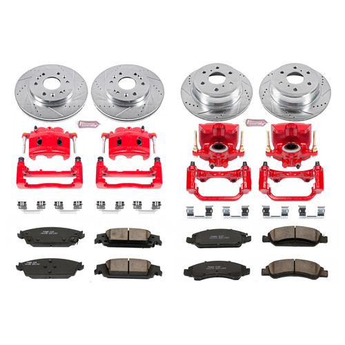 PowerStop KC6560 - Power Stop 15-19 Cadillac Escalade Front & Rear Z23 Evolution Sport Brake Kit w/Calipers