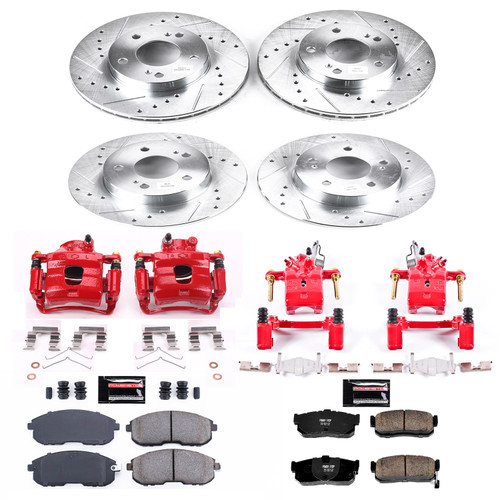 PowerStop KC662 - Power Stop 96-99 Infiniti I30 Front & Rear Z23 Evolution Sport Brake Kit w/Calipers