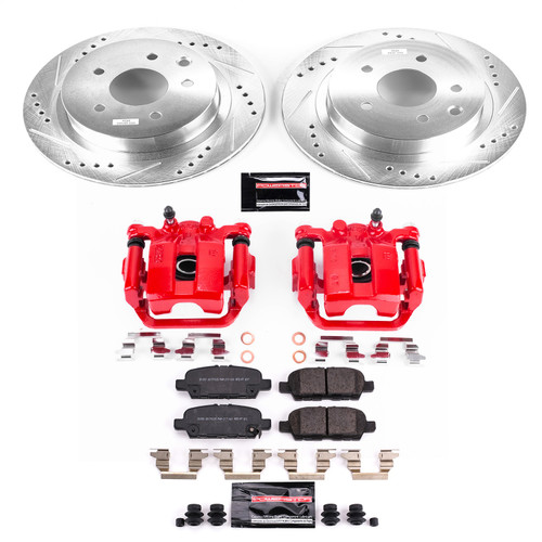 PowerStop KC6761 - Power Stop 2017 Nissan Rogue Sport Rear Z23 Evolution Sport Brake Kit w/Calipers