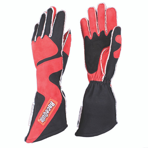Racequip 359102 - SFI-5 Red/Black Small Outseam Angle Cut Glove