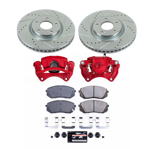 PowerStop KC7083 - Power Stop 2015 Hyundai Sonata Front Z23 Evolution Kit w/Calipers
