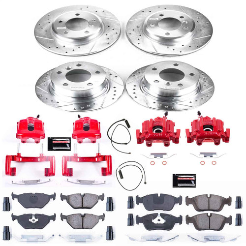 PowerStop KC870 - Z23 Daily Driver Carbon-Fiber Ceramic Pads Drilled/Slotted Rotor/Caliper Kit