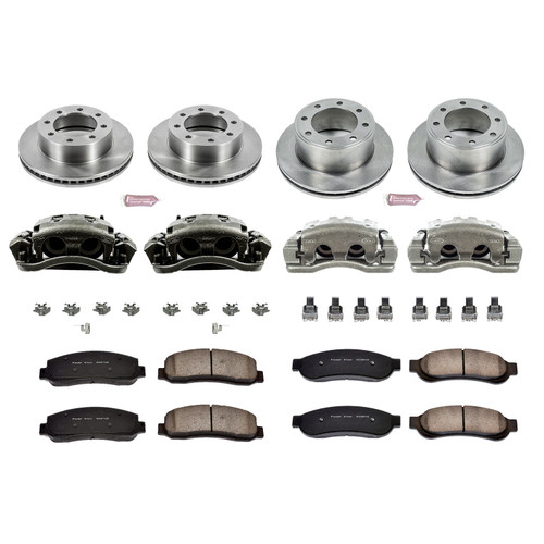 PowerStop KCOE1782 - Power Stop 05-07 Ford F-250 Super Duty Front & Rear Autospecialty Kit w/Cals