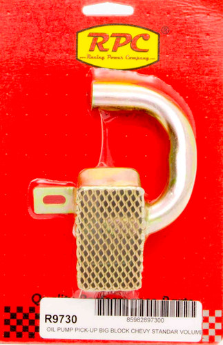 Racing Power Company R9730 - Oil Pump Pickup - Press / Bolt-On - 3/4 in Inlet Tube - 8-1/4 in Deep Pan - Big Block Chevy - Each