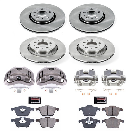 PowerStop KCOE2835 - Power Stop 03-14 Volvo XC90 Front & Rear Autospecialty Kit w/Cals
