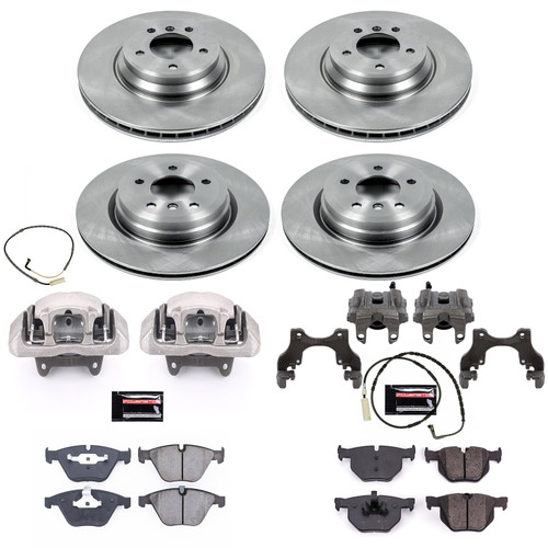 PowerStop KCOE2883 - Power Stop 2009 BMW 335i xDrive Front & Rear Autospecialty Kit w/Cals