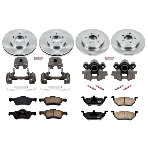 PowerStop KCOE4024A - Power Stop 2007 Ford Escape Front & Rear Autospecialty Brake Kit w/Calipers
