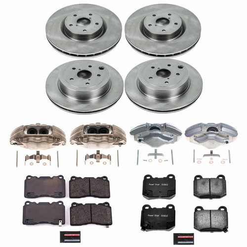 PowerStop KCOE4490 - Power Stop 08-14 Subaru Impreza Front & Rear Autospecialty Brake Kit w/Calipers PowerStop KCOE4490 - Power Stop 08-14 Subaru Impreza Front & Rear Autospecialty Brake Kit w/Calipers