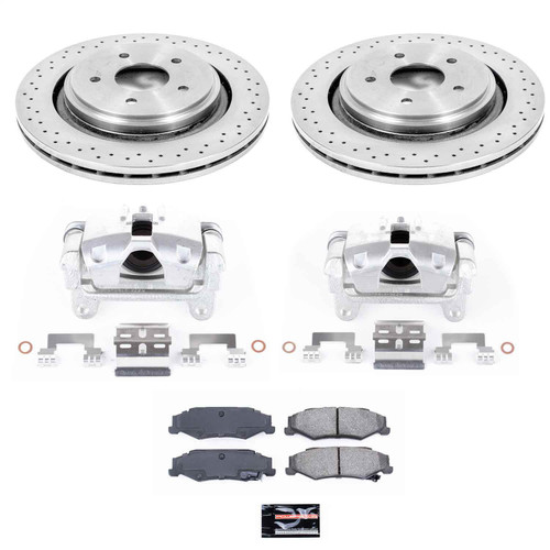 PowerStop KCOE5159 - Power Stop 06-09 Cadillac XLR Rear Autospecialty Brake Kit w/Calipers