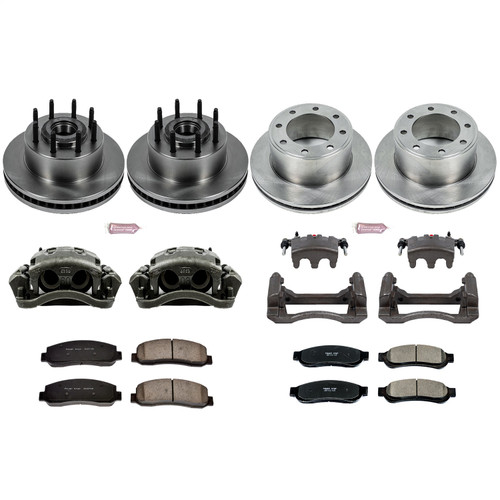 PowerStop KCOE5587 - Power Stop 2010 Ford F-350 Super Duty Front & Rear Autospecialty Kit w/Cals