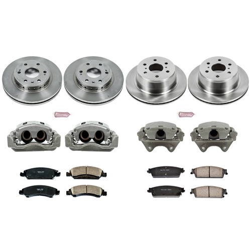 PowerStop KCOE5520 - Power Stop 08-14 Chevrolet Tahoe Front & Rear Autospecialty Kit w/Cals