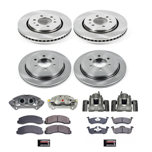 PowerStop KCOE5577 - Power Stop 10-17 Ford Expedition Front & Rear Autospecialty Kit w/Cals