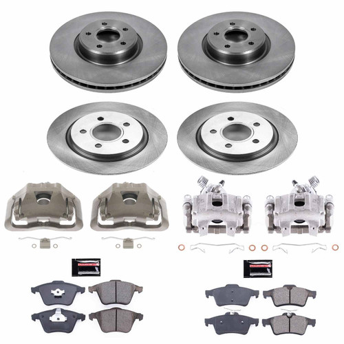 PowerStop KCOE5469 - Power Stop 06-11 Volvo V50 Front & Rear Autospecialty Kit w/Cals