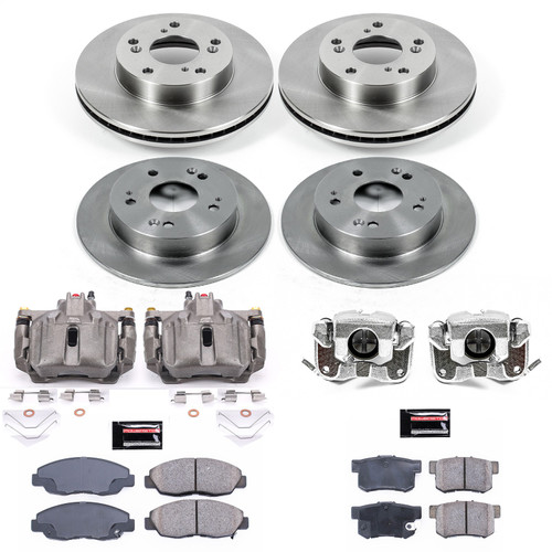 PowerStop KCOE6320 - Power Stop 2012 Honda Civic Front & Rear Autospecialty Brake Kit w/Calipers