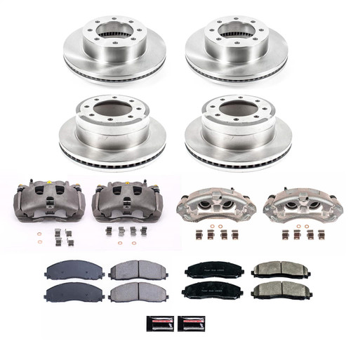 PowerStop KCOE6405 - Power Stop 13-22 Ford F-350 Super Duty Front and Rear Autospecialty Kit w/Calipers