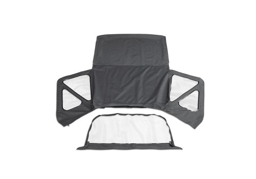 Rampage 98715 - 1988-1994 Geo Tracker Soft Top OEM Replacement - Black Denim