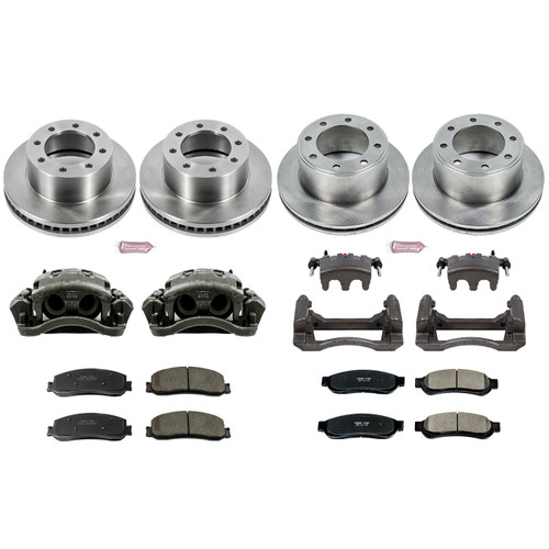 PowerStop KCOE6547 - Power Stop 12-13 Ford F-250 Super Duty Front & Rear Autospecialty Kit w/Cals