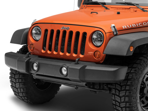 Raxiom J108039 - 97-18 Jeep Wrangler TJ/JK Axial Series LED Headlights- Black Housing (Clear Lens)