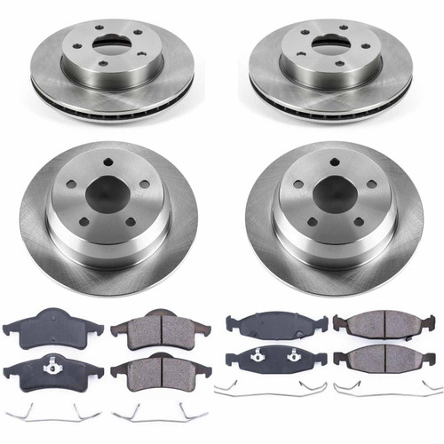 PowerStop KOE2148 - Power Stop 99-02 Jeep Grand Cherokee Front & Rear Autospecialty Brake Kit