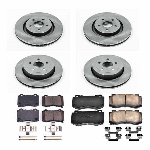 PowerStop KOE2876 - Power Stop 06-10 Jeep Grand Cherokee Front & Rear Autospecialty Brake Kit