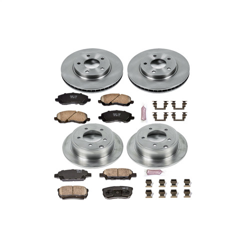 PowerStop KOE4017 - Power Stop 08-17 Mitsubishi Lancer Front & Rear Autospecialty Brake Kit