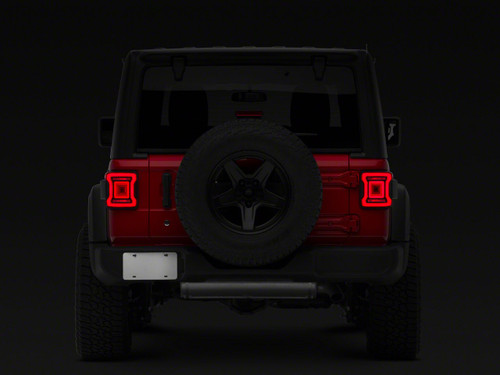 Raxiom J133625-JL - 18-23 Jeep Wrangler JL Horizon LED Tail Lights- BlkHousing- Red Lens